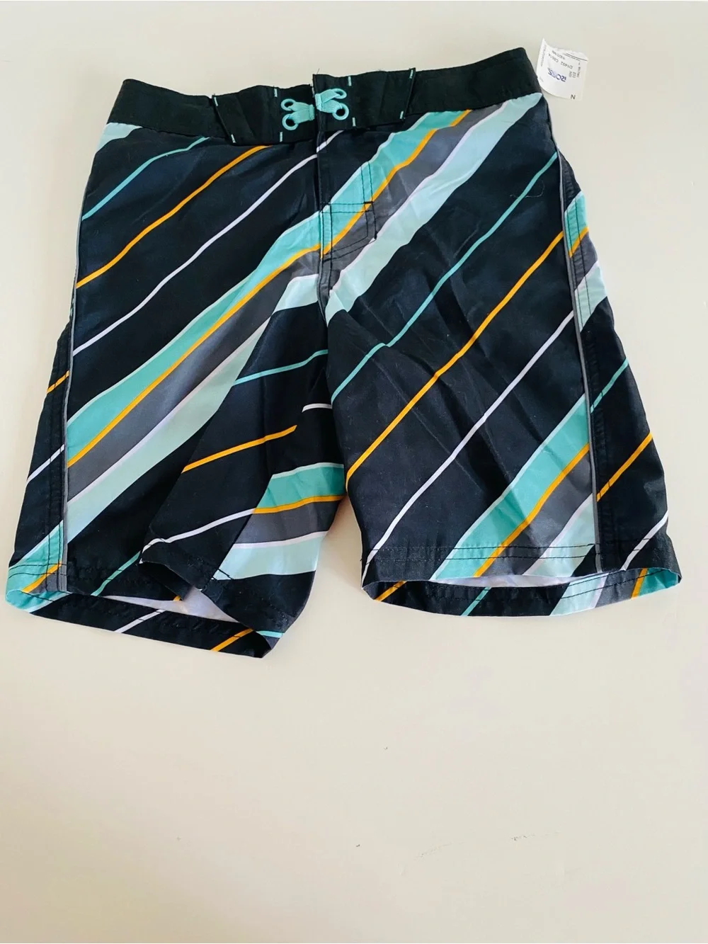 Art Class Multi-Color Striped Swim Trunk Suit Shorts Boy's Sz 10 New Pool Beach
